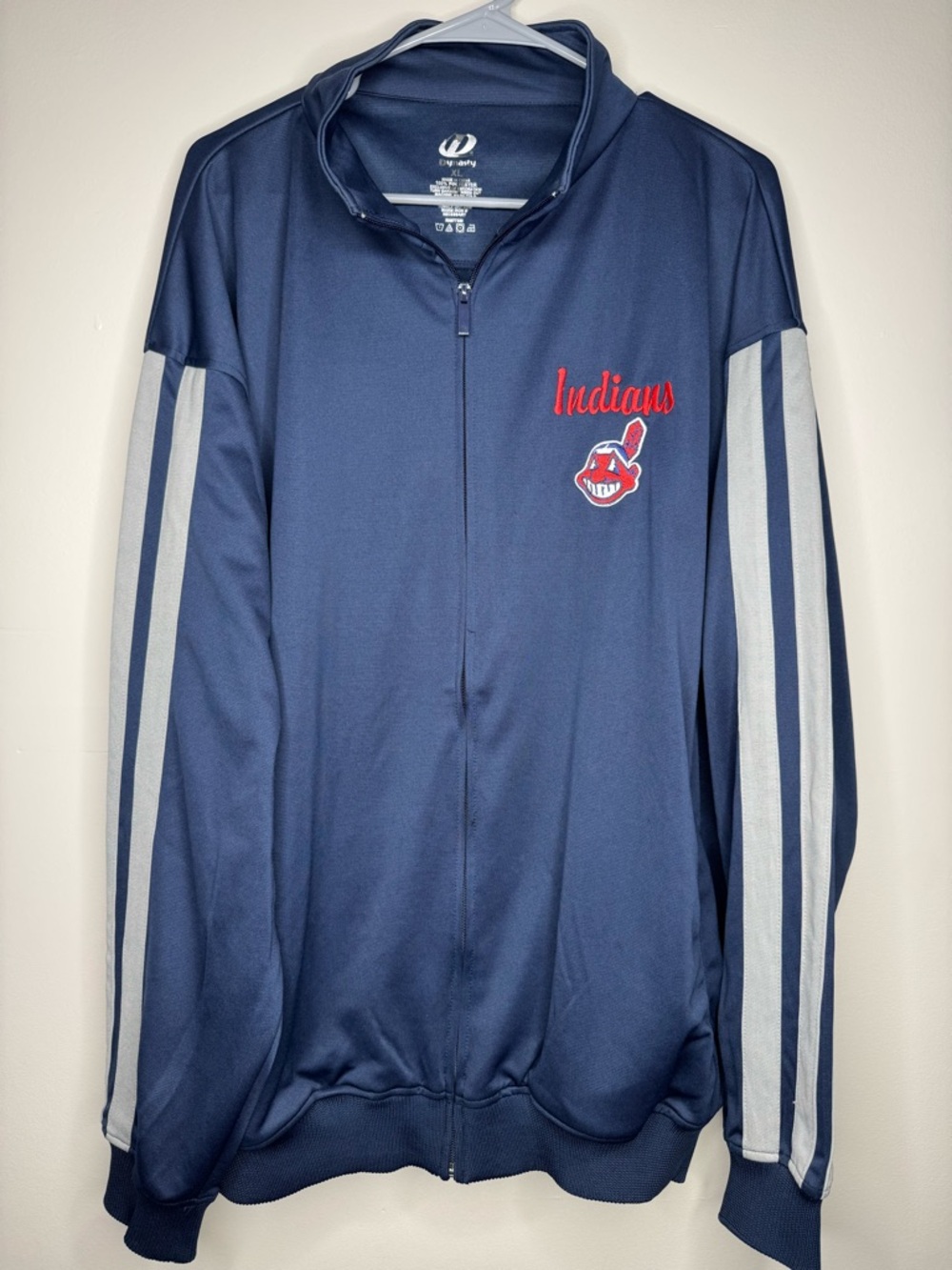 Indians Navy Performance Track Jacket - Zip Front